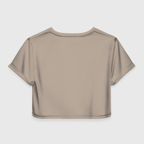 Женская футболка Crop-top 3D Голубоглазая хаски, цвет 3D печать - фото 2