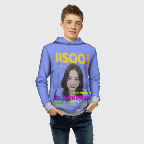 Детская толстовка 3D Jisoo - певица из музыкальной группы Blackpink, цвет меланж - фото 6