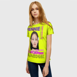 Женская футболка 3D Jennie - певица Blackpink - фото 2