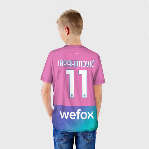 Детская футболка 3D Златан Ибрагимович Милан форма 23-24 третья, цвет 3D печать - фото 4