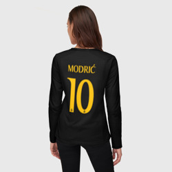 Женский лонгслив 3D Лука Модрич Реал Мадрид форма 23-24 третья - фото 2