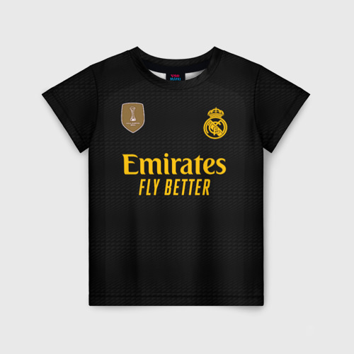 Детская футболка 3D Винисиус Жуниор Реал Мадрид форма 23-24 третья, цвет 3D печать