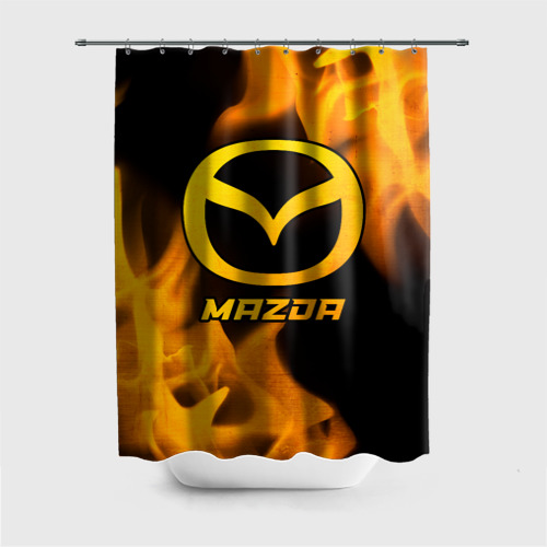 Штора 3D для ванной Mazda - gold gradient