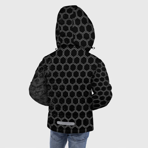 Зимняя куртка для мальчиков 3D The Sims glitch на темном фоне по-вертикали, цвет черный - фото 4