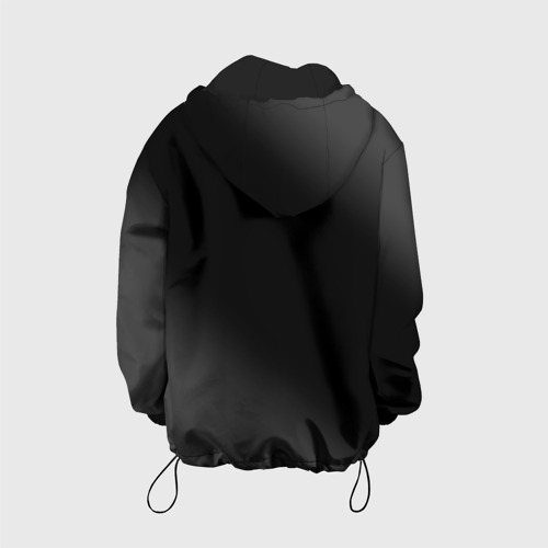 Детская куртка 3D Rust glitch на темном фоне вертикально, цвет черный - фото 2