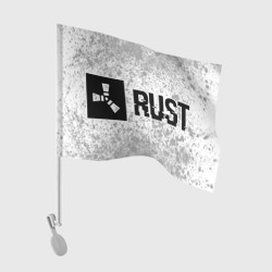 Флаг для автомобиля Rust glitch на светлом фоне по-горизонтали