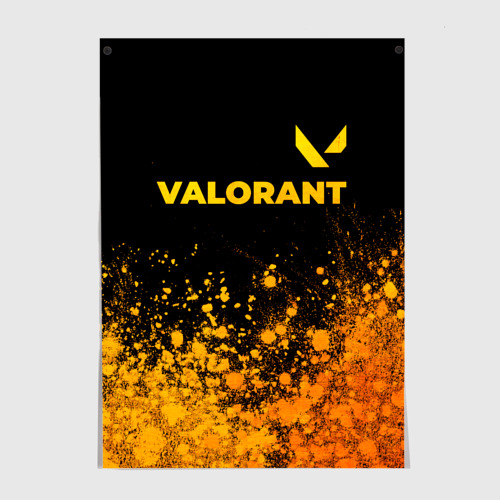 Постер Valorant - gold gradient посередине