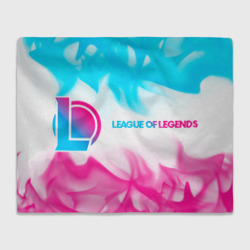 Плед 3D League of Legends neon gradient style по-горизонтали