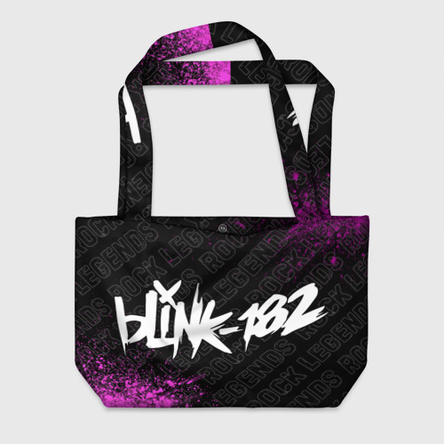 Пляжная сумка 3D Blink 182 rock legends по-горизонтали