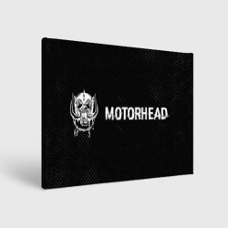 Холст прямоугольный Motorhead glitch на темном фоне по-горизонтали