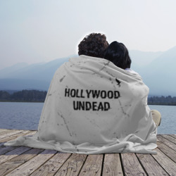 Плед 3D Hollywood Undead glitch на светлом фоне посередине - фото 2