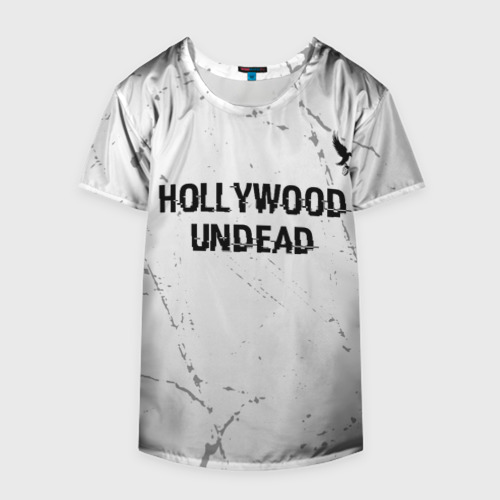 Накидка на куртку 3D Hollywood Undead glitch на светлом фоне посередине, цвет 3D печать - фото 4