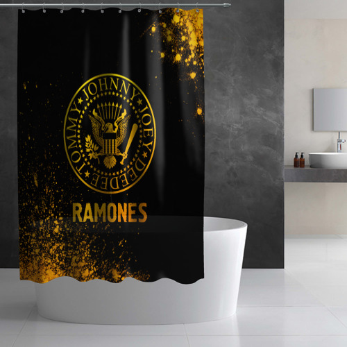 Штора 3D для ванной Ramones - gold gradient - фото 2