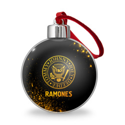 Ёлочный шар Ramones - gold gradient