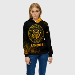 Женская толстовка 3D Ramones - gold gradient - фото 2