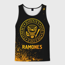 Мужская майка 3D Ramones - gold gradient