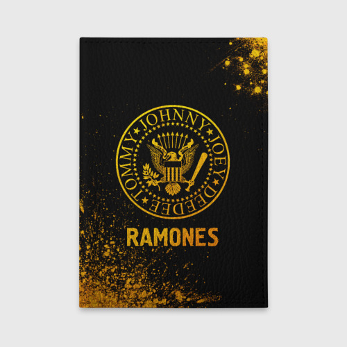 Обложка для автодокументов Ramones - gold gradient