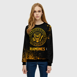 Женский свитшот 3D Ramones - gold gradient - фото 2