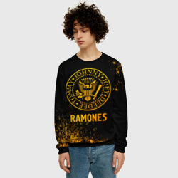 Мужской свитшот 3D Ramones - gold gradient - фото 2