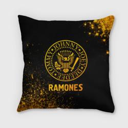 Подушка 3D Ramones - gold gradient