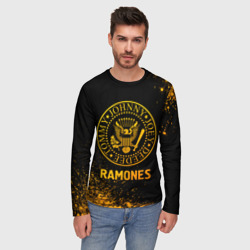 Мужской лонгслив 3D Ramones - gold gradient - фото 2