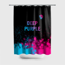 Штора 3D для ванной Deep Purple - neon gradient посередине