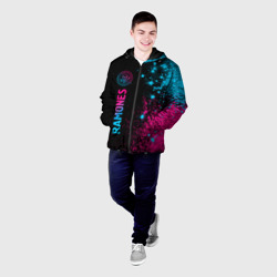Мужская куртка 3D Ramones - neon gradient по-вертикали - фото 2