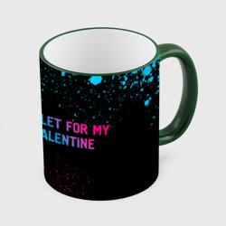 Кружка с полной запечаткой Bullet For My Valentine - neon gradient по-горизонтали