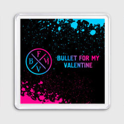 Магнит 55*55 Bullet For My Valentine - neon gradient по-горизонтали