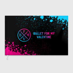 Флаг 3D Bullet For My Valentine - neon gradient по-горизонтали