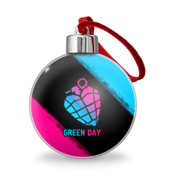 Ёлочный шар Green Day - neon gradient