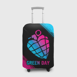 Чехол для чемодана 3D Green Day - neon gradient