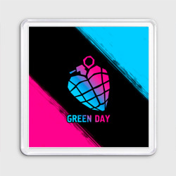 Магнит 55*55 Green Day - neon gradient