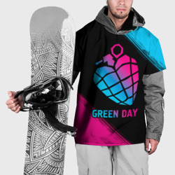 Накидка на куртку 3D Green Day - neon gradient