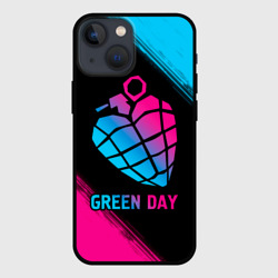 Чехол для iPhone 13 mini Green Day - neon gradient