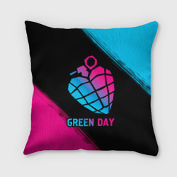 Подушка 3D Green Day - neon gradient