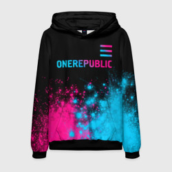 Мужская толстовка 3D OneRepublic - neon gradient посередине