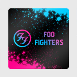 Магнит виниловый Квадрат Foo Fighters - neon gradient по-горизонтали