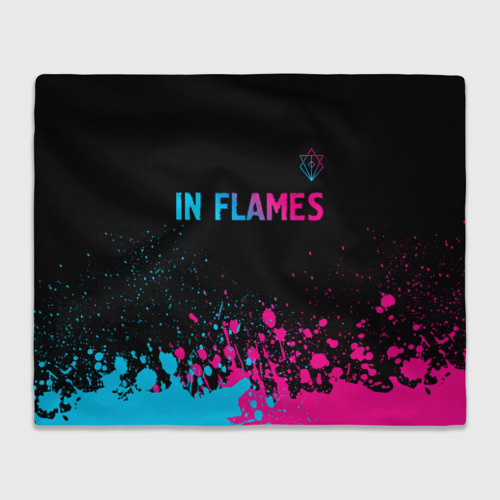 Плед 3D In Flames - neon gradient посередине, цвет 3D (велсофт)