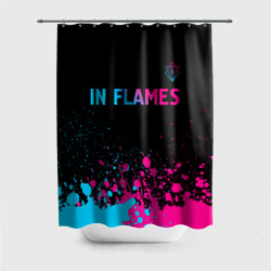 Штора 3D для ванной In Flames - neon gradient посередине