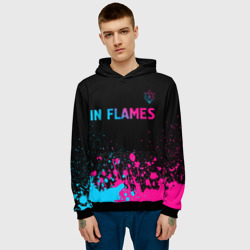 Мужская толстовка 3D In Flames - neon gradient посередине - фото 2