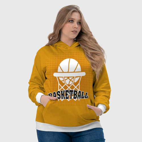 Женская толстовка 3D Basketball - кольцо и мяч, цвет 3D печать - фото 6