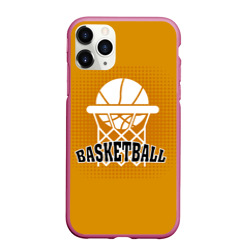 Чехол для iPhone 11 Pro Max матовый Basketball - кольцо и мяч