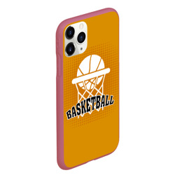 Чехол для iPhone 11 Pro Max матовый Basketball - кольцо и мяч - фото 2