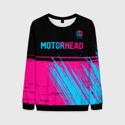 Мужской свитшот 3D Motorhead - neon gradient посередине