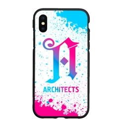 Чехол для iPhone XS Max матовый Architects neon gradient style