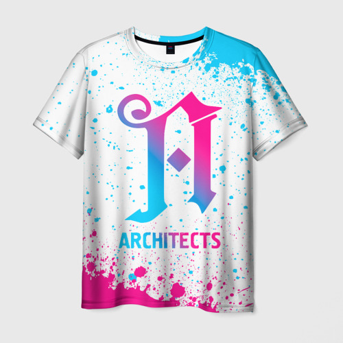 Мужская футболка 3D Architects neon gradient style, цвет 3D печать