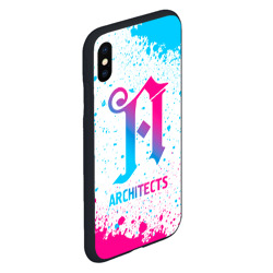 Чехол для iPhone XS Max матовый Architects neon gradient style - фото 2