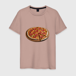 Пицца вариант первый – Мужская футболка хлопок с принтом купить со скидкой в -20%