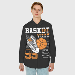 Мужская рубашка oversize 3D Basketball New York - фото 2